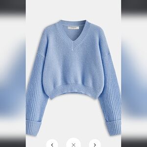 Beautiful Baby Blue V-Neck Pullover